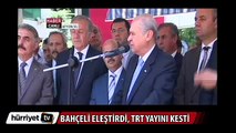 Bahçeli TRT'yi eleştirince yayın kesildi