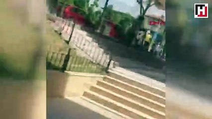 Bahçelievler'deki tehlikeli yıkım kamerada