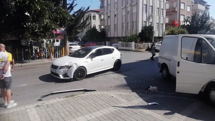 Antalya’da zincirleme kaza... Kazaya karışan sürücü gözyaşlarına hakim olamadı