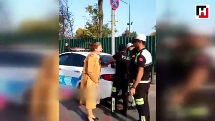 Ceza alan sürücünün tepkisi şaşırttı