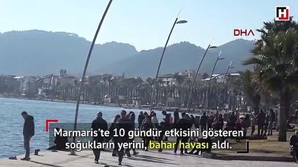 Marmaris kış mevsiminde baharı yaşadı