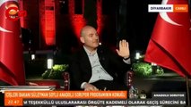 Canlı yayın kazası: Süleyman Soylu'nun üzerine bayrak düştü
