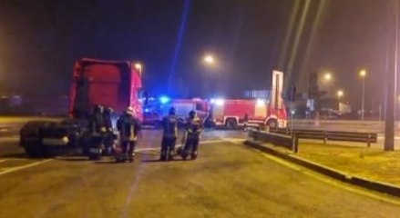 Tortona (AL) - Autocisterna perde gas su A21: intervento dei Vigili del Fuoco (14.10.22)