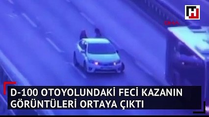 D-100'deki feci kazanın görüntüleri
