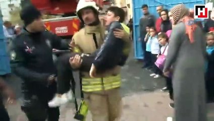 Bahçelievler'de bir ortaokulda yangın