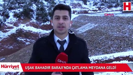 Uşak Bahadır Barajı'nda korkutan çatlak