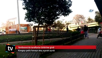 Yenibosna'da taraftarlar birbirine girdi