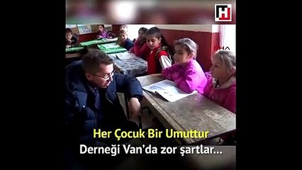 Van'daki minik öğrencileri sevindiren yardımlar