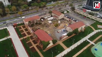 Baruthane Millet Bahçesi’nin açılış öncesi son hali drone ile görüntülendi