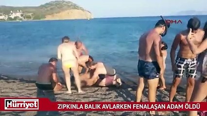 Zıpkınla balık avlarken fenalaşan adam öldü
