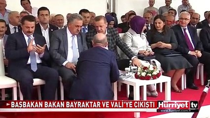 BAŞBAKAN ERDOĞAN, BAKAN BAYRAKTAR VE VALİ’YE ÇIKIŞTI