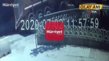 Bakırköy'de hafriyat kamyonu çöken yola düştü! O anlar kamerada