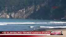 BARTIN'DA BALIKÇI TEKNESİ KARAYA OTURDU