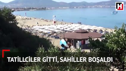 Tatillciler gitti, sahiller boşaldı