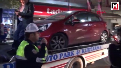 Aracının çekildiğini görünce öyle bir şey yapı ki