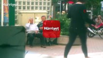 Bankta oturan yaşlılara sulu ikaz