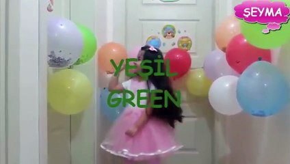 Balon patlatarak renkleri öğrenme