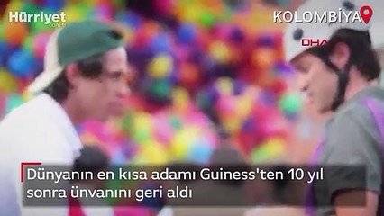 Dünyanın en kısa adamını balonlarla uçurdular