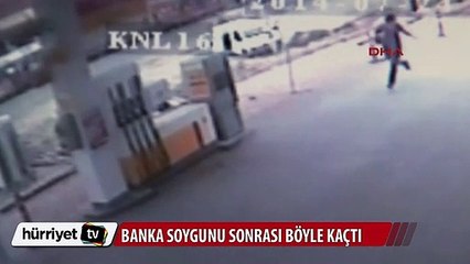 Banka soygunu sonrası böyle kaçtı