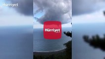 Bartın'ın Amasra ilçesinde, denizde hortum oluştu