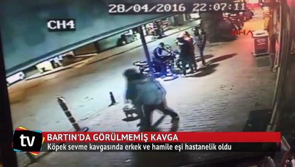 Köpek sevme kavgasında erkek ve hamile eşi hastanelik oldu