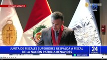 Junta de Fiscales Superiores y coordinadores de Fiscalías Especializadas respaldan a fiscal de la Nación