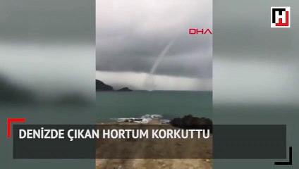 Denizde çıkan hortum korkuttu