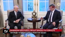 Başbakan Davutoğlu ile Devlet Bahçeli Çankaya Köşkü'nde görüştü