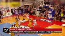 Kendi potasına basket attı