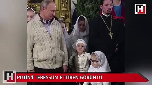 Putin'i tebessüm ettiren görüntü