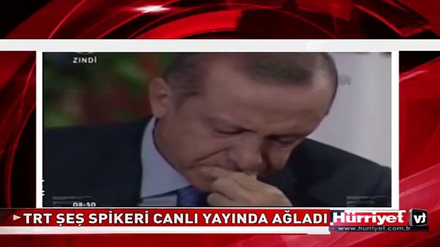 TRT SPİKERİ DE CANLI YAYINDA AĞLADI