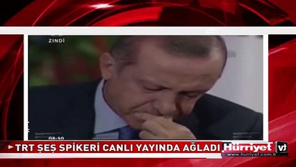 TRT SPİKERİ DE CANLI YAYINDA AĞLADI