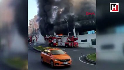 Başakşehir'de iş yerinde yangın paniği