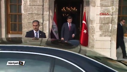 Davutoğlu, Barzani'yi Başbakanlık Ofisi'nde karşıladı