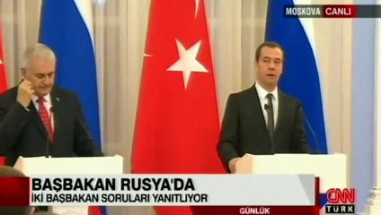 Binali Yıldırım ile Medvedev ortak basın açıklaması yaptı