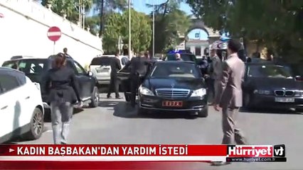 KONVOYUN ÖNÜNÜ KESİP BAŞBAKAN'DAN YARDIM İSTEDİ