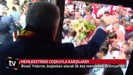 Binali Yıldırım, başbakan olarak ilk kez memleketi Erzincan'da