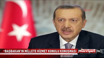 BAŞBAKAN ERDOĞAN MİLLETE HİZMET YOLUNDA KONUŞTU