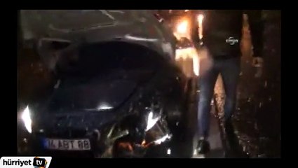 Kaza yapan Caner Erkin’den basın mensubuna küfür