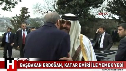 BAŞBAKAN ERDOĞAN, KATAR EMİRİ İLE YEMEK YEDİ