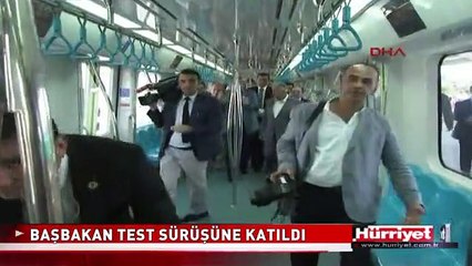 BAŞBAKAN MARMARAY'DA TEST SÜRÜŞÜ YAPTI