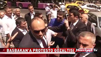 BAŞBAKAN'A PROTESTO GÖZALTISI