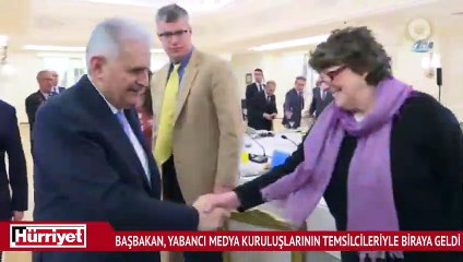 Başbakan Yıldırım, yabancı medya kuruluşlarının temsilcileriyle biraya geldi