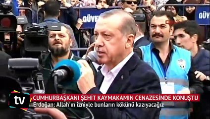 Erdoğan şehit kaymakamın tabutu başında konuştu