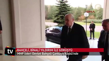 MHP lideri Devlet Bahçeli Çankaya Köşkü'nde