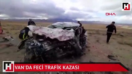 Van'da feci trafik kazası