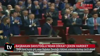 Başbakan Ahmet Davutoğlu'ndan dikkat çeken hareket