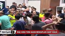 Maç sonu türk basın mensupları darp edildi