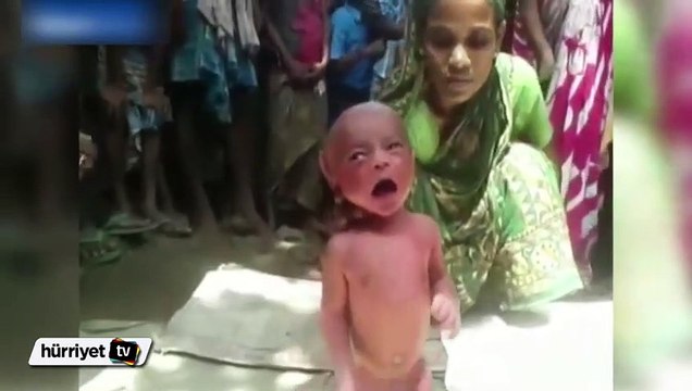 İki günlük bebeğin ateşini düşürmek için akıl almaz bir yöntem uyguladı
