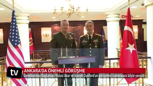 Genelkurmay Başkanları Hulusi Akar ve Joseph Dunford'un görüşmesi